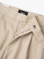 Quần Tây Sidetab Hai Bên Slimfit Trơn QT067 Màu Kem