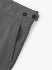 Quần Tây Sidetab Hai Bên Slimfit Trơn QT067 Màu Xám