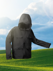 Áo Khoác Dù Chống Nắng UV-PROX Túi Hộp Form Regular AK073 Màu Đen