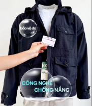 Áo Khoác Dù Chống Nắng UV-PROX Túi Hộp Form Regular AK073 Màu Đen