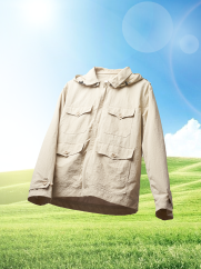 Áo Khoác Dù Chống Nắng UV-PROX Túi Hộp Form Regular AK073 Màu Kem