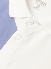 Áo Polo Rayon In Logo Bánh Lái Form Regular PO165 Màu Trắng