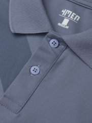 Áo Polo Rayon In Logo Bánh Lái Form Regular PO165 Màu Xanh Đá