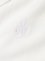 Áo Sơ Mi Linen Trắng Thêu Hình Mỏ Neo 4M Form Regular SM184 Màu Trắng