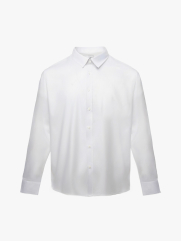 Áo Sơ Mi Trơn Tay Dài SM088 Màu Trắng Kem