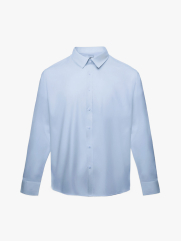 Áo Sơ Mi Trơn Tay Dài SM088 Màu Xanh Biển