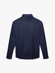 Áo Sơ Mi Trơn Tay Dài SM088 Màu Xanh Đen