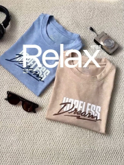 Áo Thun Wash Loang In Chữ Hopeless Dream Form Regular AT172 Màu Be