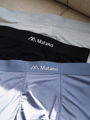 Quần Boxer Lụa Băng Đục Lỗ Thoáng Khí QL067 Màu Xám Nhạt