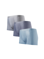 Quần Boxer Lụa Băng Phối Lưới Hai Bên QL068 Màu Xám Nhạt