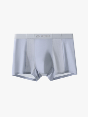 Quần Boxer Lụa Băng Phối Lưới Hai Bên QL068 Màu Xám Nhạt