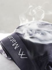 Quần Boxer Lụa Băng Thông Hơi Hoạ Tiết QL069 Màu Đen