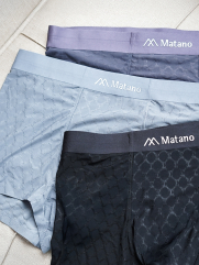 Quần Boxer Lụa Băng Thông Hơi Hoạ Tiết QL069 Màu Xám