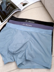 Quần Boxer Lụa Băng Thông Hơi QL066 Màu Xám Đậm