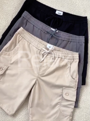 Quần Short Kaki Trang Trí Đường Diễu 2 Bên Túi Hộp Form Straight QS073 Màu Đen