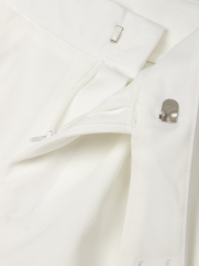 Quần Short Linen Xếp Ly Form Straight QS070 Màu Trắng