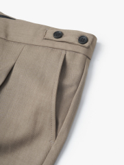 Quần Tây Sidetab Hai Bên Slimfit Trơn QT067 Màu Nâu