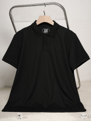 Áo Polo Cool-X Thêu 4M Form Regular PO167 Màu Đen