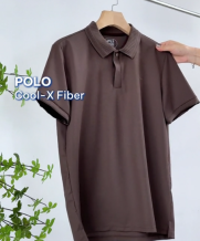 Áo Polo Cool-X Thêu 4M Form Regular PO167 Màu Nâu