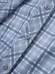 Áo Sơ Mi Caro Cool-X Form Slimfit SM192 Caro Xanh Biển