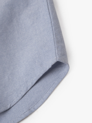 Áo Sơ Mi Tay Ngắn Oxford Thêu 4M Ở Túi Form Regular SM191 Màu Xám