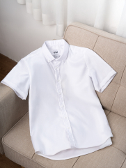 Áo Sơ Mi Tay Ngắn Sớ Chéo Trơn Form Regular SM178