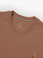 Áo Thun Cổ Tròn Trơn Form Slimfit AT132 Màu Nâu