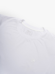 Áo Thun Thể Thao In Logo 4M Tròn Form Regular AT175 Màu Trắng