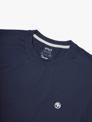 Áo Thun Thể Thao In Logo 4M Tròn Form Regular AT175 Màu Xanh Đen