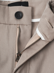 Quần Short Kaki Sidetab Xếp Ly Form Regular QS069 Màu Be