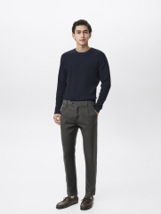 Quần Kaki Diễu 2 Bên Miệng Túi Form Slimfit QK031 Màu Xám Đậm