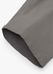 Quần Short Kaki Diễu 2 Bên Miệng Túi Form Straight QS074 Màu Xám Đậm