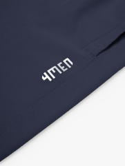 Quần Short Thể Thao In Chữ 4MEN ở Túi Form Relax Sport QS077 Màu Xanh Đen