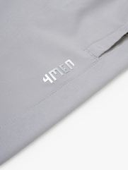 Quần Short Thể Thao In Chữ 4MEN ở Túi Form Relax Sport QS077 Màu Xám Nhạt