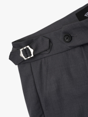 Quần Tây Sidetab Trơn Form Slimfit QT069 Màu Xám