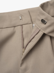 Quần Tây Sidetab Trơn Form Slimfit QT069 Màu Be