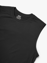 Áo Ba Lỗ In Logo 4MEN Club Sau Lưng Form Regular AT179 Màu Đen