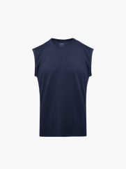 Áo Ba Lỗ In Logo 4MEN Club Sau Lưng Form Regular AT179 Màu Xanh Đen