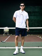 Aó Polo Thể Thao In 4MEN Racquet Club Form Regular Sport PO168 Màu Trắng