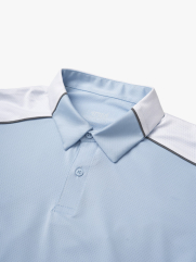 Áo Polo Thể Thao Phối In Logo 4MEN Club Sau Lưng Form Regular PO169 Màu Xanh Biển