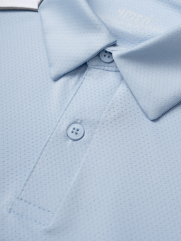 Áo Polo Thể Thao Phối In Logo 4MEN Club Sau Lưng Form Regular PO169 Màu Xanh Biển