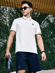 Áo Polo Thể Thao Phối Viền Form Regular PO170 Màu Trắng
