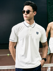 Áo Polo Thể Thao Phối Viền Form Regular PO170 Màu Trắng