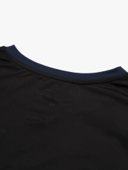 Áo Thun Thể Thao Cổ Phối 2 Màu Form Regular AT176 Màu Đen