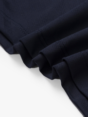 Áo Thun Thể Thao Cổ Phối 2 Màu Form Regular AT176 Màu Xanh Đen