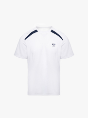 Áo Thun Thể Thao Phối Vai Form Regular AT177 Màu Trắng