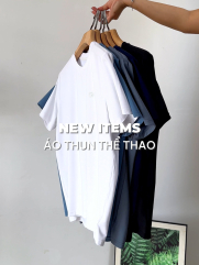 Áo Thun Thể Thao In Logo 4M Tròn Form Regular AT175 Màu Xanh Đen