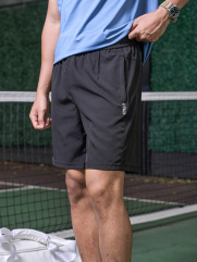 Quần Short Thể Thao In Chữ 4MEN ở Túi Form Relax Sport QS077 Màu Đen