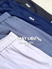 Quần Short Thể Thao In Chữ 4MEN ở Túi Form Relax Sport QS077 Màu Xanh Đen