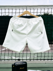 Quần Short Thể Thao In Chữ Active 4MEN Form Regular QS080 Màu Trắng